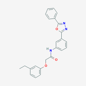 molecular formula C24H21N3O3 B302879 2-(3-ethylphenoxy)-N-[3-(5-phenyl-1,3,4-oxadiazol-2-yl)phenyl]acetamide 