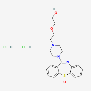 molecular formula C21H27Cl2N3O3S B3028793 喹硫平亚砜（二盐酸盐） CAS No. 329218-11-3