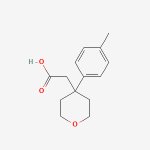 molecular formula C14H18O3 B3028805 2-(4-p-Tolyl-tetrahydro-2H-pyran-4-yl)acetic acid CAS No. 33451-58-0