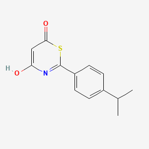 molecular formula C13H13NO2S B3028813 4-hydroxy-2-(4-isopropylphenyl)-6H-1,3-thiazin-6-one CAS No. 338400-11-6