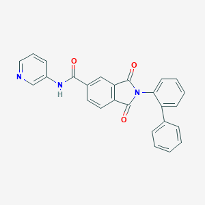 molecular formula C26H17N3O3 B302883 2-[1,1'-biphenyl]-2-yl-1,3-dioxo-N-(3-pyridinyl)-5-isoindolinecarboxamide 