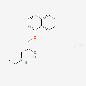 molecular formula C16H21NO2.ClH<br>C16H22ClNO2 B3028832 Propranolol hydrochloride CAS No. 3506-09-0