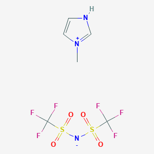 molecular formula C6H7F6N3O4S2 B3028842 双(三氟甲基磺酰基)氮杂阴离子;3-甲基-1H-咪唑-3-鎓 CAS No. 353239-08-4