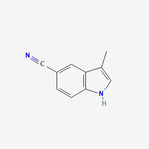 molecular formula C10H8N2 B3028854 3-甲基-1H-吲哚-5-腈 CAS No. 3613-06-7