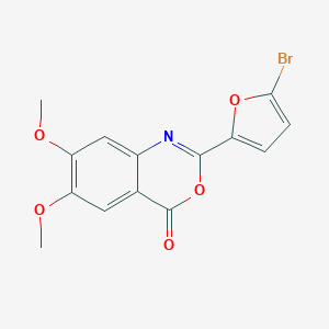 molecular formula C14H10BrNO5 B302887 2-(5-bromo-2-furyl)-6,7-dimethoxy-4H-3,1-benzoxazin-4-one 