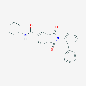 molecular formula C27H24N2O3 B302888 2-[1,1'-biphenyl]-2-yl-N-cyclohexyl-1,3-dioxo-5-isoindolinecarboxamide 