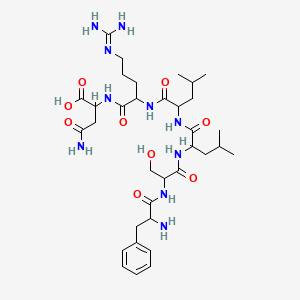 molecular formula C34H56N10O9 B3028889 (Phe1,ser2)-thrombin receptor activator peptide 6 CAS No. 374898-11-0