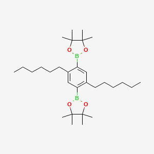 molecular formula C30H52B2O4 B3028890 1,4-Bis(4,4,5,5-tetramethyl-1,3,2-dioxaborolane-2-yl)-2,5-dihexylbenzene CAS No. 374934-77-7