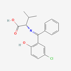 molecular formula C18H18ClNO3 B3028897 N-[(5-Chloro-2-hydroxyphenyl)phenylmethylene]-L-valine CAS No. 38075-43-3