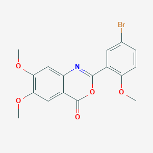 molecular formula C17H14BrNO5 B302891 2-(5-bromo-2-methoxyphenyl)-6,7-dimethoxy-4H-3,1-benzoxazin-4-one 