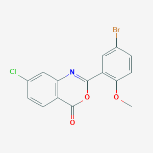 molecular formula C15H9BrClNO3 B302892 2-(5-bromo-2-methoxyphenyl)-7-chloro-4H-3,1-benzoxazin-4-one 