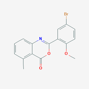 molecular formula C16H12BrNO3 B302893 2-(5-bromo-2-methoxyphenyl)-5-methyl-4H-3,1-benzoxazin-4-one 