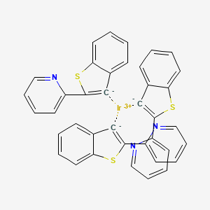 molecular formula C39H24IrN3S3 B3028937 fac-Tris[2-(benzo[b]thiophen-2-yl)pyridinato-C3,N]iridium(III) CAS No. 405289-74-9