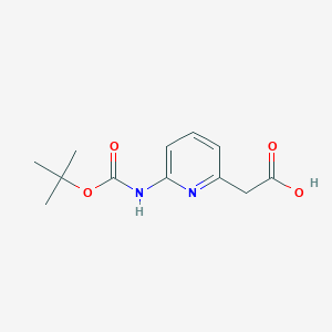 molecular formula C12H16N2O4 B3028942 2-(6-((叔丁氧羰基)氨基)吡啶-2-基)乙酸 CAS No. 408367-22-6