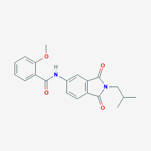 molecular formula C20H20N2O4 B302895 N-(2-isobutyl-1,3-dioxo-2,3-dihydro-1H-isoindol-5-yl)-2-methoxybenzamide 