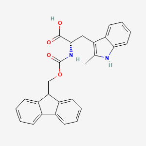 molecular formula C27H24N2O4 B3028991 (S)-2-((((9H-fluoren-9-yl)methoxy)carbonyl)amino)-3-(2-methyl-1H-indol-3-yl)propanoic acid CAS No. 460751-70-6