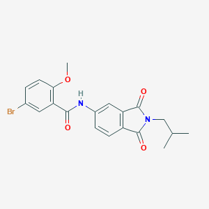 molecular formula C20H19BrN2O4 B302900 5-bromo-N-(2-isobutyl-1,3-dioxo-2,3-dihydro-1H-isoindol-5-yl)-2-methoxybenzamide 