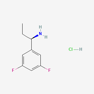 molecular formula C9H12ClF2N B3029003 (R)-1-(3,5-二氟苯基)丙-1-胺盐酸盐 CAS No. 473733-16-3