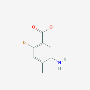 molecular formula C9H10BrNO2 B3029005 5-氨基-2-溴-4-甲基苯甲酸甲酯 CAS No. 474330-54-6