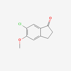 molecular formula C10H9ClO2 B3029009 6-氯-5-甲氧基-2,3-二氢-1H-茚-1-酮 CAS No. 475654-43-4