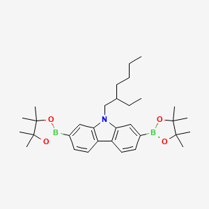 molecular formula C32H47B2NO4 B3029010 9-(2-乙基己基)-2,7-双(4,4,5,5-四甲基-1,3,2-二氧杂硼环-2-基)-9H-咔唑 CAS No. 476360-83-5