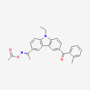 molecular formula C26H24N2O3 B3029016 Ethanone, 1-[9-ethyl-6-(2-methylbenzoyl)-9H-carbazol-3-yl]-, 1-(O-acetyloxime) CAS No. 478556-66-0