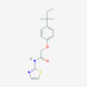 molecular formula C16H20N2O2S B302903 2-[4-(2-methylbutan-2-yl)phenoxy]-N-(1,3-thiazol-2-yl)acetamide 