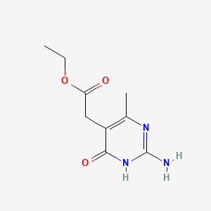 Ethyl (2-amino-4-hydroxy-6-methyl-5-pyrimidinyl)acetate