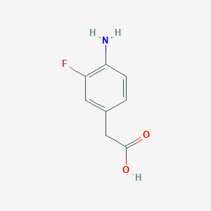 molecular formula C8H8FNO2 B3029042 4-Amino-3-fluorophenylacetic acid CAS No. 503315-77-3