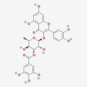 molecular formula C28H24O15 B3029044 [(2S,3R,4R,5S,6S)-2-[2-(3,4-dihydroxyphenyl)-5,7-dihydroxy-4-oxochromen-3-yl]oxy-3,5-dihydroxy-6-methyloxan-4-yl] 3,4,5-trihydroxybenzoate CAS No. 503446-90-0