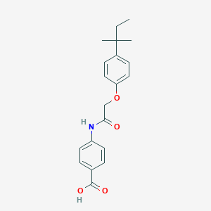 molecular formula C20H23NO4 B302905 4-{[(4-Tert-pentylphenoxy)acetyl]amino}benzoic acid 