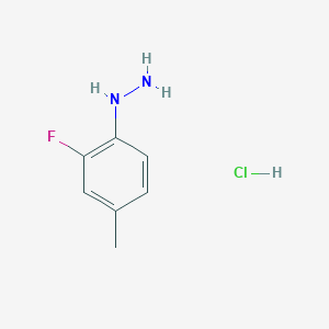 molecular formula C7H10ClFN2 B3029051 (2-Fluoro-4-methylphenyl)hydrazine hydrochloride CAS No. 5052-05-1