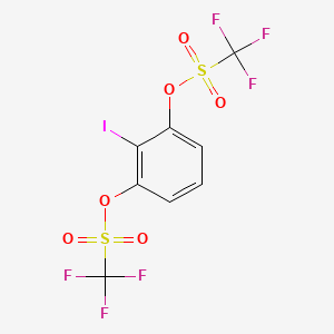 molecular formula C8H3F6IO6S2 B3029066 1,3-Bis(trifluoromethylsulfonyloxy)-2-iodobenzene CAS No. 514826-78-9