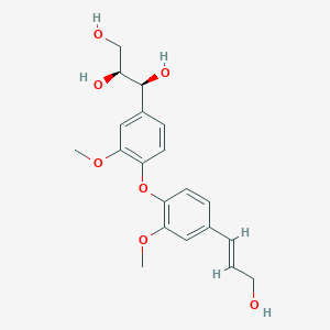 molecular formula C20H24O7 B3029069 (2S,3S)-3-[3-Methoxy-4-[2-methoxy-4-(3-hydroxy-1-propenyl)phenoxy]phenyl]propane-1,2,3-triol CAS No. 515813-60-2