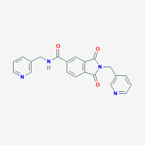 molecular formula C21H16N4O3 B302908 1,3-dioxo-N,2-bis(3-pyridinylmethyl)-5-isoindolinecarboxamide 