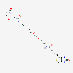 molecular formula C27H43N5O8S B3029099 N-(3-(2-(2-(3-(Biotinamino)propoxy)ethoxy)ethoxy)propyl)-3-maleinimidylpropanamide CAS No. 525573-22-2