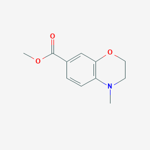 molecular formula C11H13NO3 B3029112 methyl 4-methyl-3,4-dihydro-2H-benzo[b][1,4]oxazine-7-carboxylate CAS No. 532391-91-6