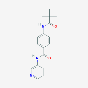 molecular formula C17H19N3O2 B302914 4-[(2,2-dimethylpropanoyl)amino]-N-(3-pyridinyl)benzamide 