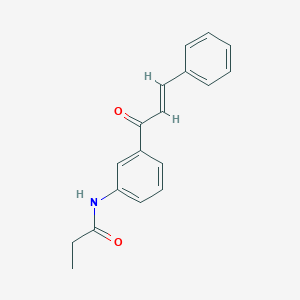 molecular formula C18H17NO2 B302916 N-(3-cinnamoylphenyl)propanamide 