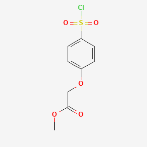 molecular formula C9H9ClO5S B3029165 2-(4-(氯磺酰基)苯氧基)乙酸甲酯 CAS No. 56077-78-2