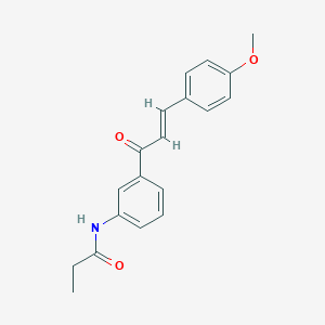 molecular formula C19H19NO3 B302917 N-{3-[3-(4-methoxyphenyl)acryloyl]phenyl}propanamide 