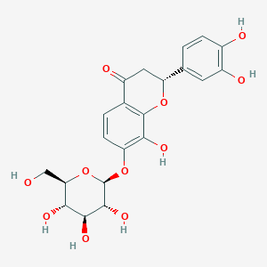 molecular formula C21H22O11 B3029171 (R)-2-(3,4-Dihydroxyphenyl)-8-hydroxy-7-(((2S,3R,4S,5S,6R)-3,4,5-trihydroxy-6-(hydroxymethyl)tetrahydro-2H-pyran-2-yl)oxy)chroman-4-one CAS No. 56389-87-8