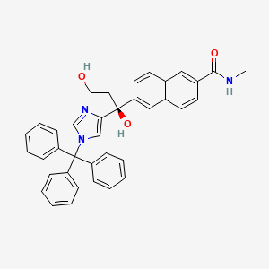 molecular formula C37H33N3O3 B3029176 (S)-6-(1,3-dihydroxy-1-(1-trityl-1H-imidazol-4-yl)propyl)-N-methyl-2-naphthamide CAS No. 566200-79-1