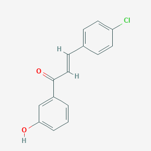 molecular formula C15H11ClO2 B302919 (E)-3-(4-chlorophenyl)-1-(3-hydroxyphenyl)prop-2-en-1-one 