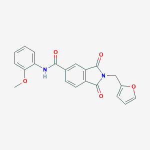 molecular formula C21H16N2O5 B302921 2-(2-furylmethyl)-N-(2-methoxyphenyl)-1,3-dioxo-5-isoindolinecarboxamide 