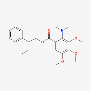 B3029218 2-Phenylbutyl 2-(dimethylamino)-3,4,5-trimethoxybenzoate CAS No. 58997-88-9