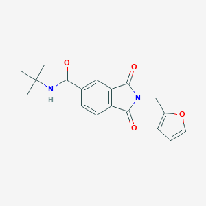 molecular formula C18H18N2O4 B302922 N-(tert-butyl)-2-(2-furylmethyl)-1,3-dioxo-5-isoindolinecarboxamide 