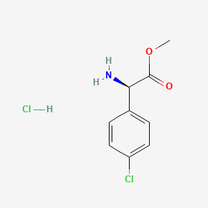 molecular formula C9H11Cl2NO2 B3029227 (R)-Methyl 2-amino-2-(4-chlorophenyl)acetate hydrochloride CAS No. 59410-89-8