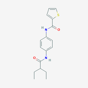 molecular formula C17H20N2O2S B302923 N-{4-[(2-ethylbutanoyl)amino]phenyl}thiophene-2-carboxamide 