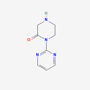 molecular formula C8H10N4O B3029234 1-(嘧啶-2-基)哌嗪-2-酮 CAS No. 59637-59-1